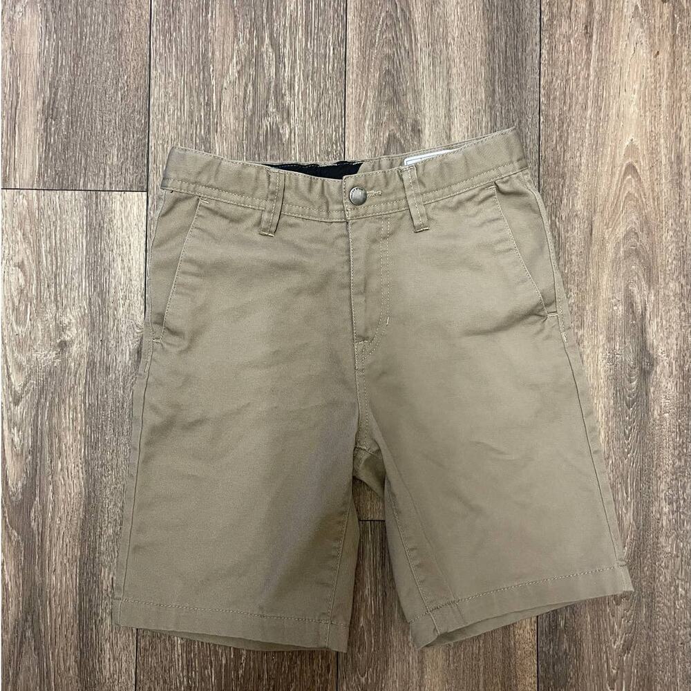 Volcom Cotton Twill Chino Short Khaki Boys Size 7/XL
